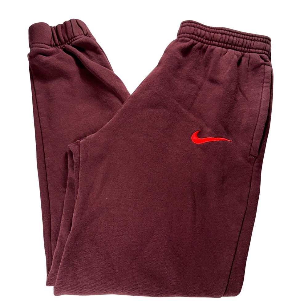 Nike Liverpool‎ FC Kids Youth Joggers Maroon Zipper Pocket Sweatpants Medium